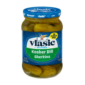 Dưa Chuột Ngâm Thì Là, Kosher Dill Gherkins, 16 fl oz (473ml) - VLASIC