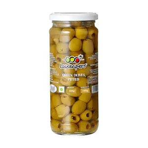 Oliu Xanh Không Hạt, Green Pitted Olives (335g) - LUXEAPERS