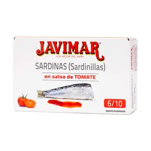 Cá Mòi Mini Sốt Cà Chua, Sardinas (Sardinillas) en Salsa de Tomate (90g) - JAVIMAR