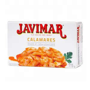 Mực Cắt Miếng Sốt Kiểu Mỹ, Calamares Trozos en Salsa Americana (115g) - JAVIMAR
