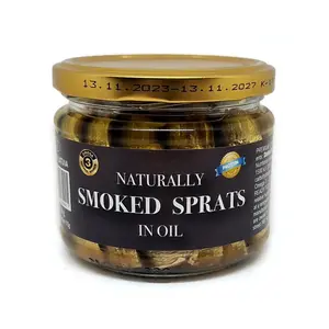Cá Trích Hun Khói Ngâm Dầu, Naturally Smoked Sprats in Oil (250g) - VITAFISH