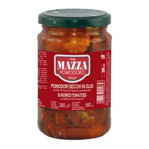 Cà Chua Phơi Nắng Ngâm Dầu Hướng Dương, Sundried Tomatoes in Sunflower Oil Aromatized (314ml) - MAZZA ALIMENTARI