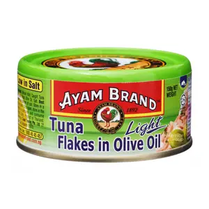 Cá Ngừ Ngâm Dầu Oliu Ít Béo, Tuna Flakes in Olive Oil, Light (150g) - AYAM BRAND