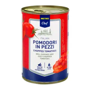 Cà Chua Cắt Hạt Lựu, Italian Pomodori in Pezzi, Chopped Tomatoes (400g) - METRO CHEF