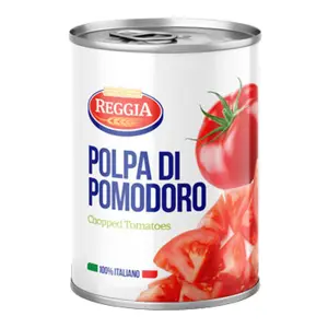 Cà Chua Cắt Hạt Lựu, Polpa di Pomodoro, Chopped Tomatoes (400g) - PASTA REGGIA