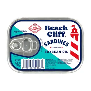 Cá Trích Ngâm Dầu Đậu Nành, Sardines in Soybean Oil, 3.75 oz (106g) - BEACH CLIFF