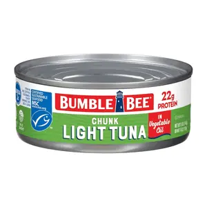 Cá Ngừ Khúc Ngâm Dầu, Chunk Light Tuna in Vegetable Oil, 22g Protein, 5 oz (142g) - BUMBLE BEE