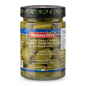 Oliu Xanh Tách Hạt Ngâm Nước Muối, Giant Green Pitted Mild Olives in Brine (295g) - MADAMA OLIVA