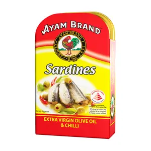Cá Trích Ngâm Dầu Oliu & Ớt, Sardines in Extra Virgin Olive Oil & Chilli (120g) - AYAM BRAND