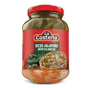 Ớt Cắt Hạt Lựu Ngâm, Diced Jalapeno with Escabeche (210g) - LA COSTENA