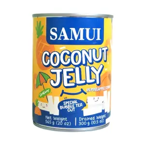 Thạch Dừa Ngâm Siro Dứa, Coconut Jelly in Pineapple Syrup, 20 oz (565g) - SAMUI