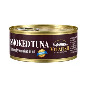 Cá Ngừ Hun Khói Ngâm Dầu, Naturally Smoked Tuna in Oil (150g) - VITAFISH