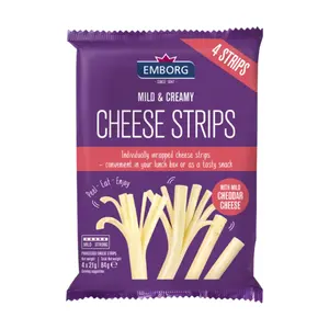 Phô Mai Que, Mild & Creamy Cheese Strips, Cheddar Cheese, 4 Que (84g) - EMBORG