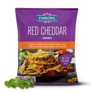 Phô Mai Cheddar Đỏ Bào Sợi, Red Cheddar, Shredded (200g) - EMBORG