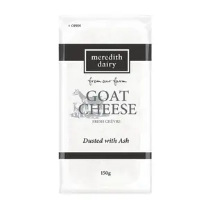 Phô Mai Dê Phủ Tro, Goat Cheese, Dusted with Ash (150g) - MEREDITH DAIRY