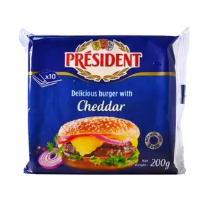 Phô Mai Lát, Delicious Burger with Cheddar, 10 Lát (200g) - PRESIDENT
