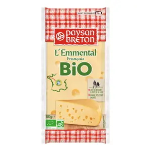 Phô Mai Emmental Hữu Cơ, L`Emmental, Francais, Bio (180g) - PAYSAN BRETON