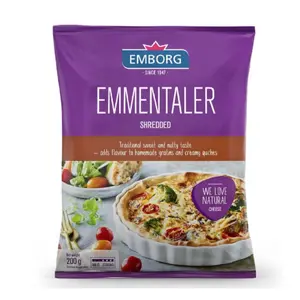 Phô Mai Emmental Bào Sợi, Emmentaler, Shredded, 45% (200g) - EMBORG