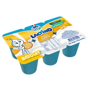 Phô Mai Tươi Vị Bánh Quy, Lactino Fresh Cheese, Biscuit, 6 Hộp (270g) - LACTEL