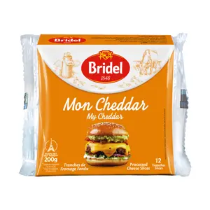 Phô Mai Lát, My Cheddar, Processed Cheese Slices, 12 Lát (200g) - BRIDEL