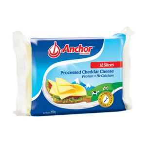 Phô Mai Lát, Processed Cheddar Cheese, Protein & Hi-Calcium, 12 Lát (200g) - ANCHOR
