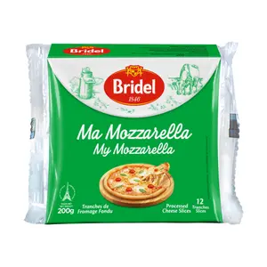 Phô Mai Lát, My Mozzarella, Processed Cheese Slices, 12 Lát (200g) - BRIDEL