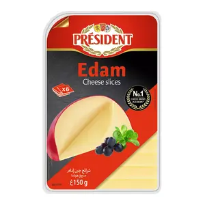 Phô Mai Lát, Edam Cheese Slices, 6 Lát (150g) - PRESIDENT