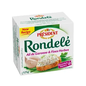 Phô Mai Phết Vị Tỏi & Rau Thơm, Rondelé, Cheese Spread with Garlic & Fine Herbs (125g) - PRESIDENT
