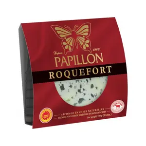 Phô Mai Pháp, Roquefort, French PDO Cheese Matured in Natural Caves, 3.53 oz (100g) - PAPILLON
