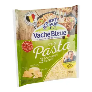 Hỗn Hợp Phô Mai Bào Nấu Mì Ý, Mix Pasta 3 Grated Cheeses: Emmental, White Cheddar, Gran Regale (150g) - VACHE BLEUE