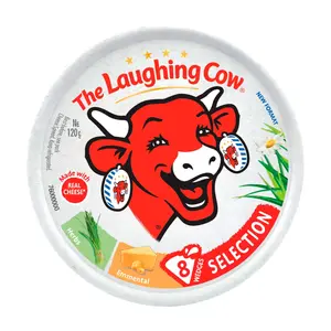 Phô Mai Con Bò Cười 2 Vị, Cheese Spread, Herbs Emmental Selection, 8 Miếng (120g) - LA VACHE QUI RIT