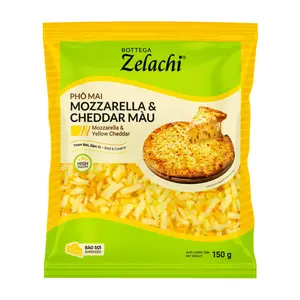 Phô Mai Bào, Mozzarella & Yellow Cheddar Shredded Cheese (150g) - BOTTEGA ZELACHI