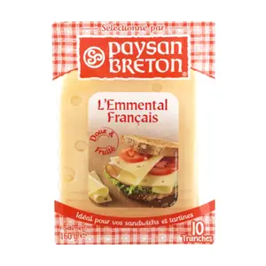 Phô Mai, L`Emmental Francais, 10 Lát (160g) - PAYSAN BRETON