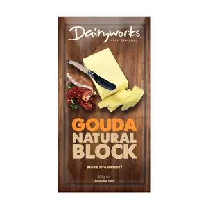 Phô Mai Khối, Gouda Natural Block (210g) - DAIRYWORKS