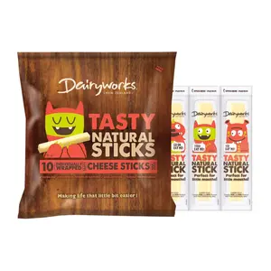 Phô Mai Que, Tasty Natural Sticks, 10 Que (200g) - DAIRYWORKS