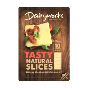 Phô Mai Lát, Tasty Natural Slices, 10 Lát (200g) - DAIRYWORKS