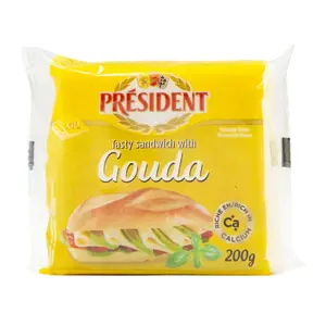 Phô Mai Lát, Tasty Sandwich with Gouda, 10 Lát (200g) - PRESIDENT