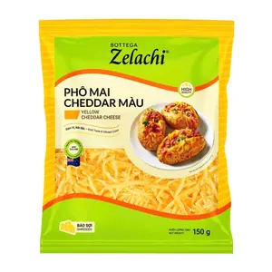 Phô Mai Cheddar Màu Bào Sợi, Shredded Yellow Cheddar Cheese (150g) - BOTTEGA ZELACHI