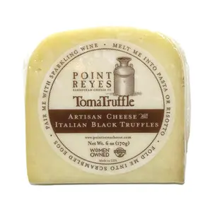 Phô Mai Nấm Truffle, Toma Truffle, Artisan Cheese with Italian Black Truffles, 6 oz (170g) - POINT REYES
