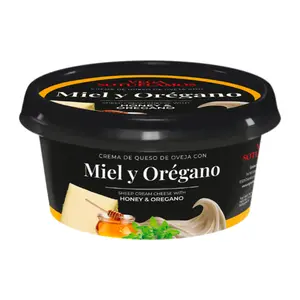 Phô Mai Kem Sữa Cừu Vị Mật Ong & Lá Kinh Giới, Miel y Orégano, Sheep Cream Cheese with Honey & Oregano (125g) - VEGA SOTUELAMOS