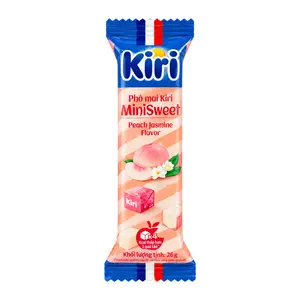 Phô Mai Vuông Vị Đào Hoa Nhài, Mini Sweet Cheese Cubes, Peach Jasmine Flavor, 4 Viên (26g) - KIRI