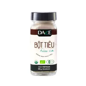 Bột Tiêu Hữu Cơ, Organic Black Pepper Powder (50g) - DACE