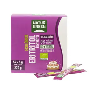 Đường Ăn Kiêng Hữu Cơ, Organic Sweetener from Erythritol, Keto Friendly, 54 Gói (270g) - NATURGREEN