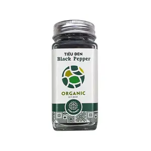 Tiêu Đen Nguyên Hạt Hữu Cơ, Organic Black Pepper (50g) - VINASAMEX