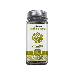 Tiêu Sọ Nguyên Hạt Hữu Cơ, Organic White Pepper (50g) - VINASAMEX