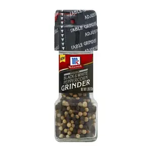Tiêu Đen & Trắng Nguyên Hạt Gắn Dụng Cụ Xay, Black & White Peppercorn Adjustable Grinder (35g) - MCCORMICK