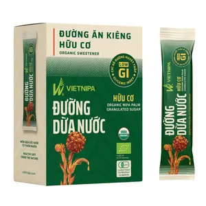 Đường Dừa Nước Ăn Kiêng Hữu Cơ, Organic Sweetener, Nipa Palm Granulated Sugar, 10 Gói (50g) - VIETNIPA