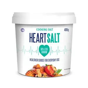 Muối Ăn Ít Sodium, Cooking Salt, 56% Less Sodium, MSG Free (400g) - HEART SALT