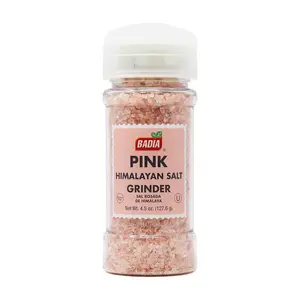 Muối Hồng Himalaya Nguyên Hạt Nắp Cối Xay, Pink Himalayan Salt Grinder, 4.5 oz (127.6g) - BADIA