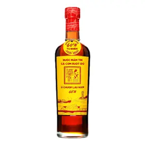 Nước Mắm Tĩn Cá Cơm Ruột Đỏ Ủ Chượp Lâu Năm, Anchovy Fish Sauce, 60N (500ml) - LANG CHAI XUA